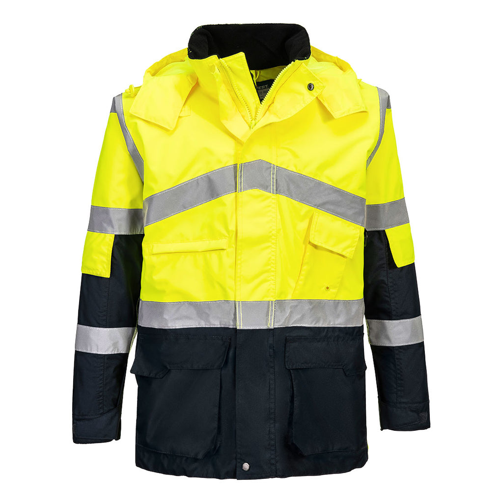 Portwest Hi-Vis Breathable Contrast Rain Jacket- Style S760