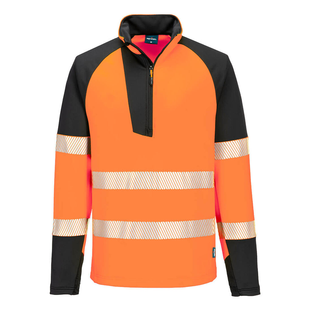 Portwest PW3 Hi-Vis 1/4 Zip Sweatshirt- Style T172