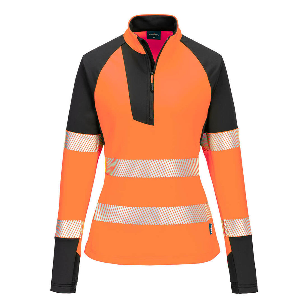 Portwest PW3 Hi-Vis Women's 1/4 Zip Sweatshirt- Style T173