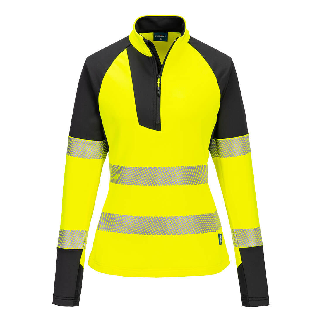 Portwest PW3 Hi-Vis Women's 1/4 Zip Sweatshirt- Style T173