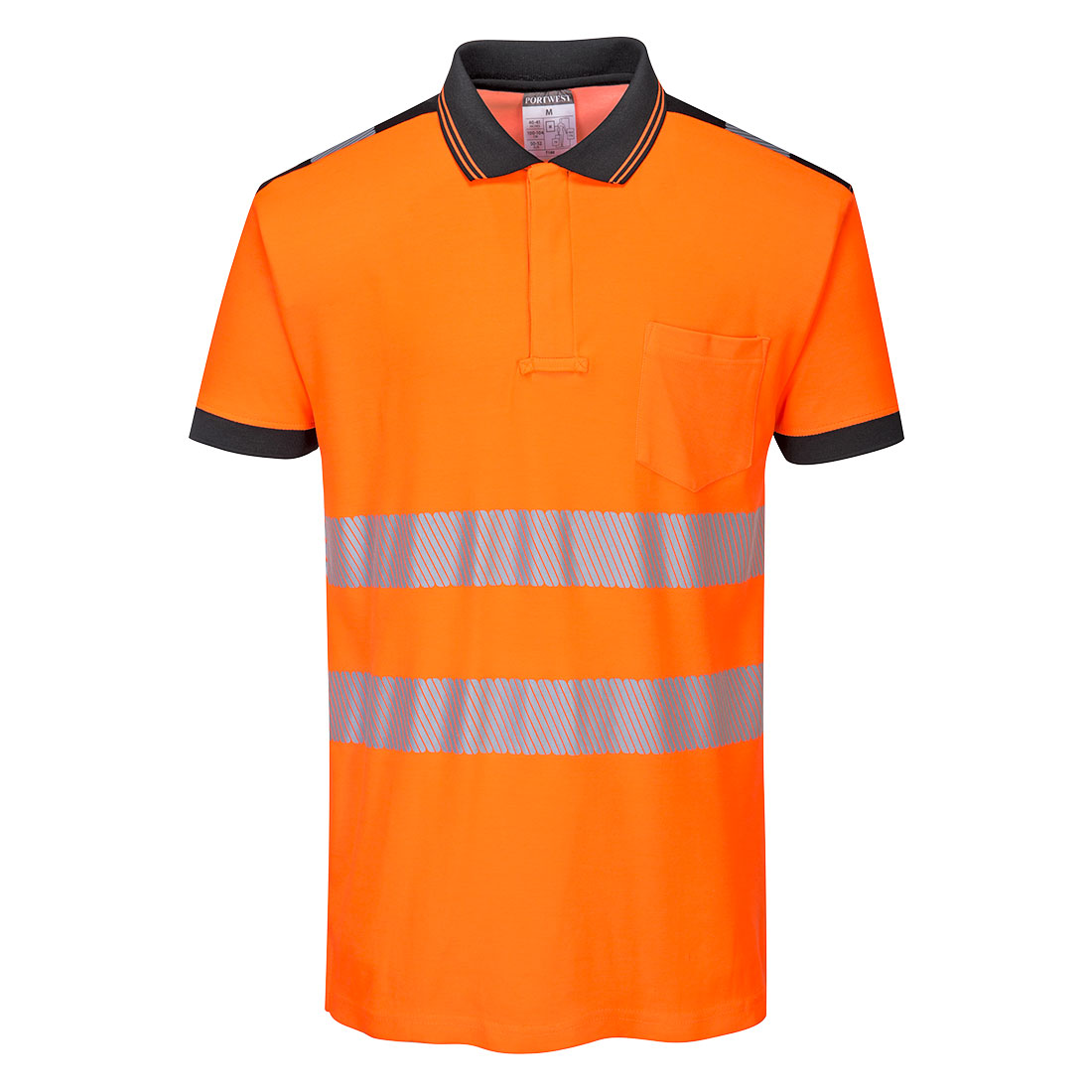 Portwest PW3 Hi-Vis Cotton Comfort Polo Shirt S/S - Style T180