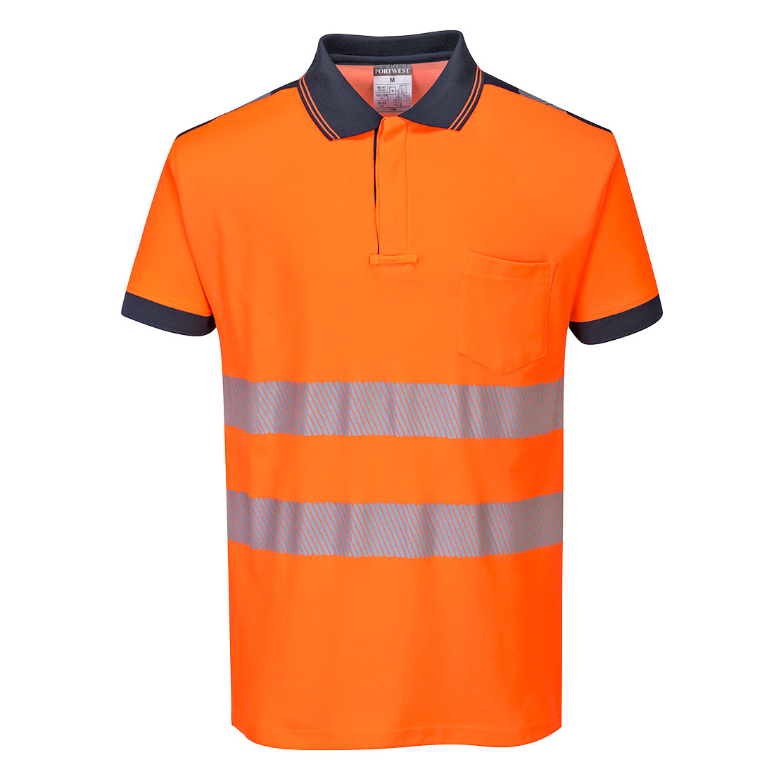 Portwest PW3 Hi-Vis Cotton Comfort Polo Shirt S/S - Style T180