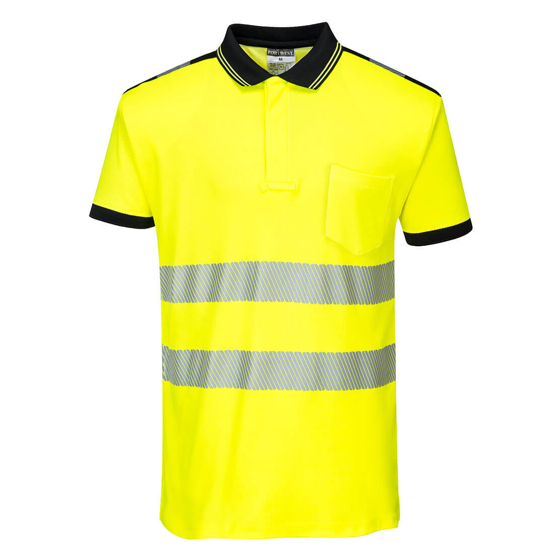 Portwest PW3 Hi-Vis Cotton Comfort Polo Shirt S/S - Style T180