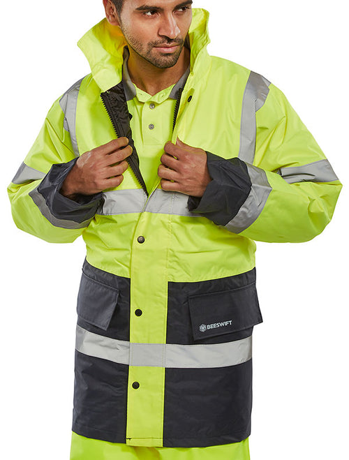 Beeswift Hi-Vis Two-Tone Traffic Jacket. (Each)