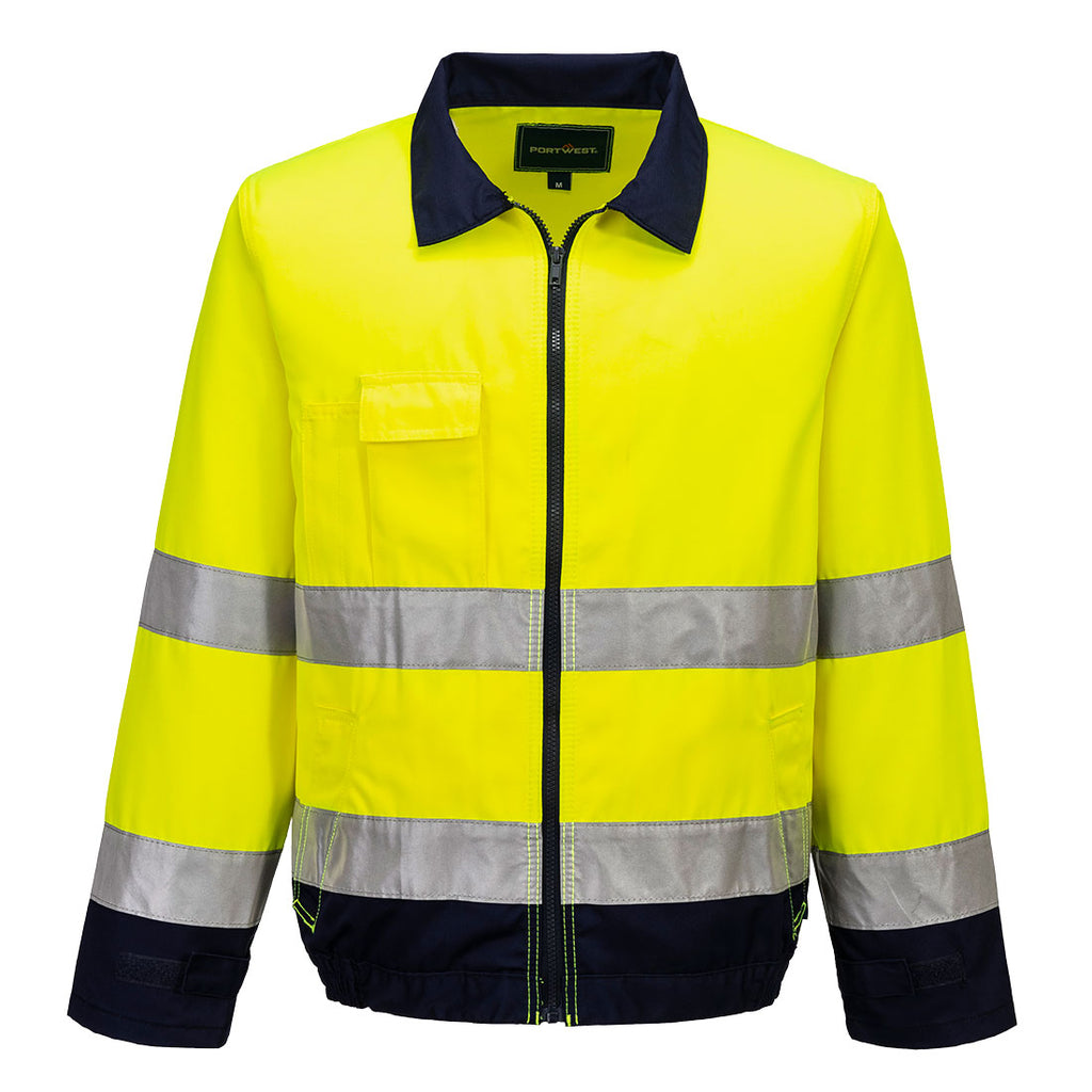 Portwest Madrid Hi-Vis Contrast Bomber Jacket - Style TX70