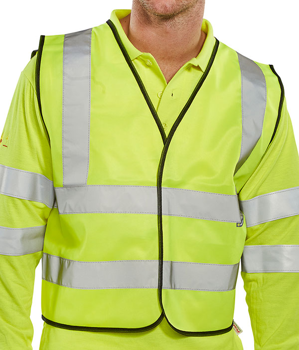 Beeswift Hi-Vis Vest Short Length. (Each)