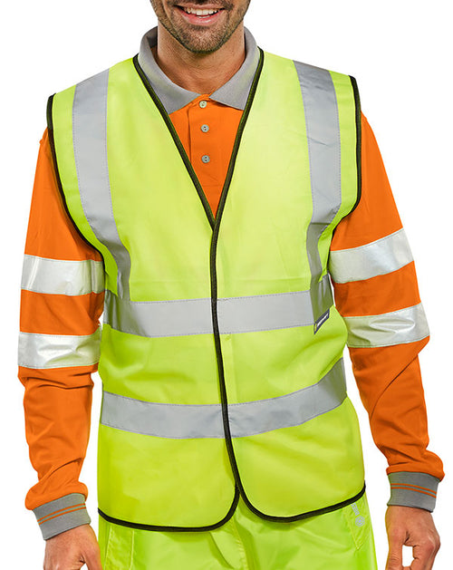 Beeswift Essential Bulk Buy Hi-Vis Vest (Pack Of 100). (Per 100)