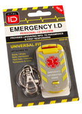 Vital Id Emergency Id Universal Fit Tag. (Per 10)