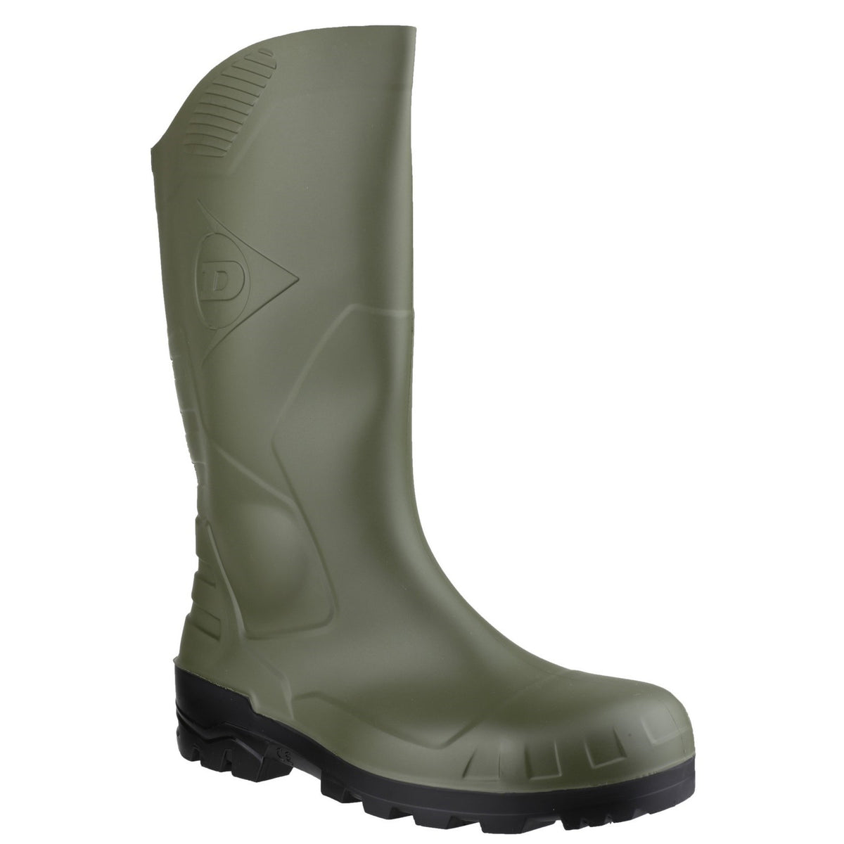 Devon Full Safety Wellington - Green/Black