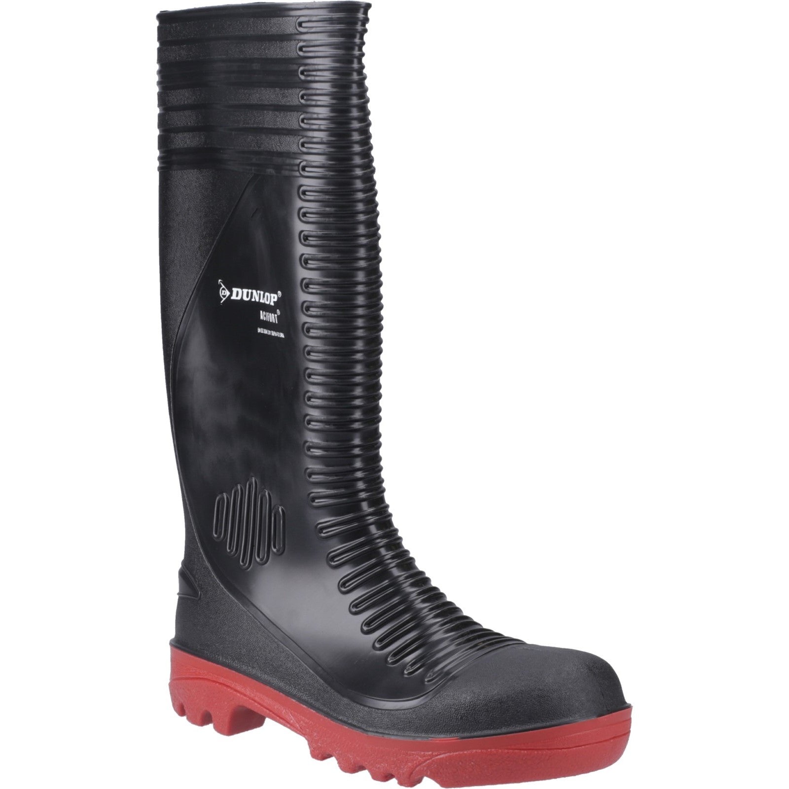 Acifort Ribbed Full Safety Wellington - Black