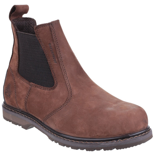AS148 Sperrin Lightweight Waterproof Pull On Dealer Safety Boot - Brown