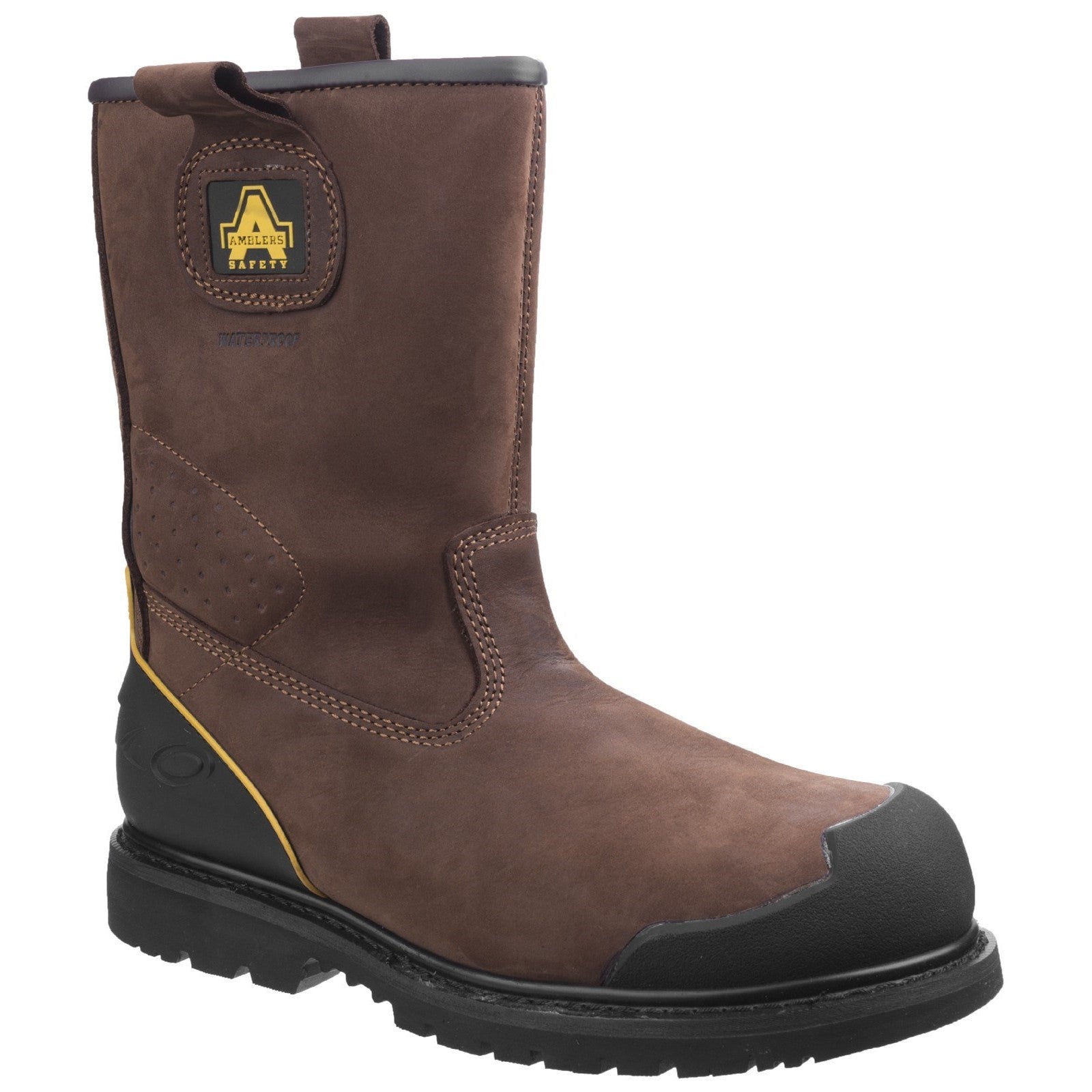 FS223 Goodyear Welted Waterproof Pull on Industrial Safety Boot - Brown