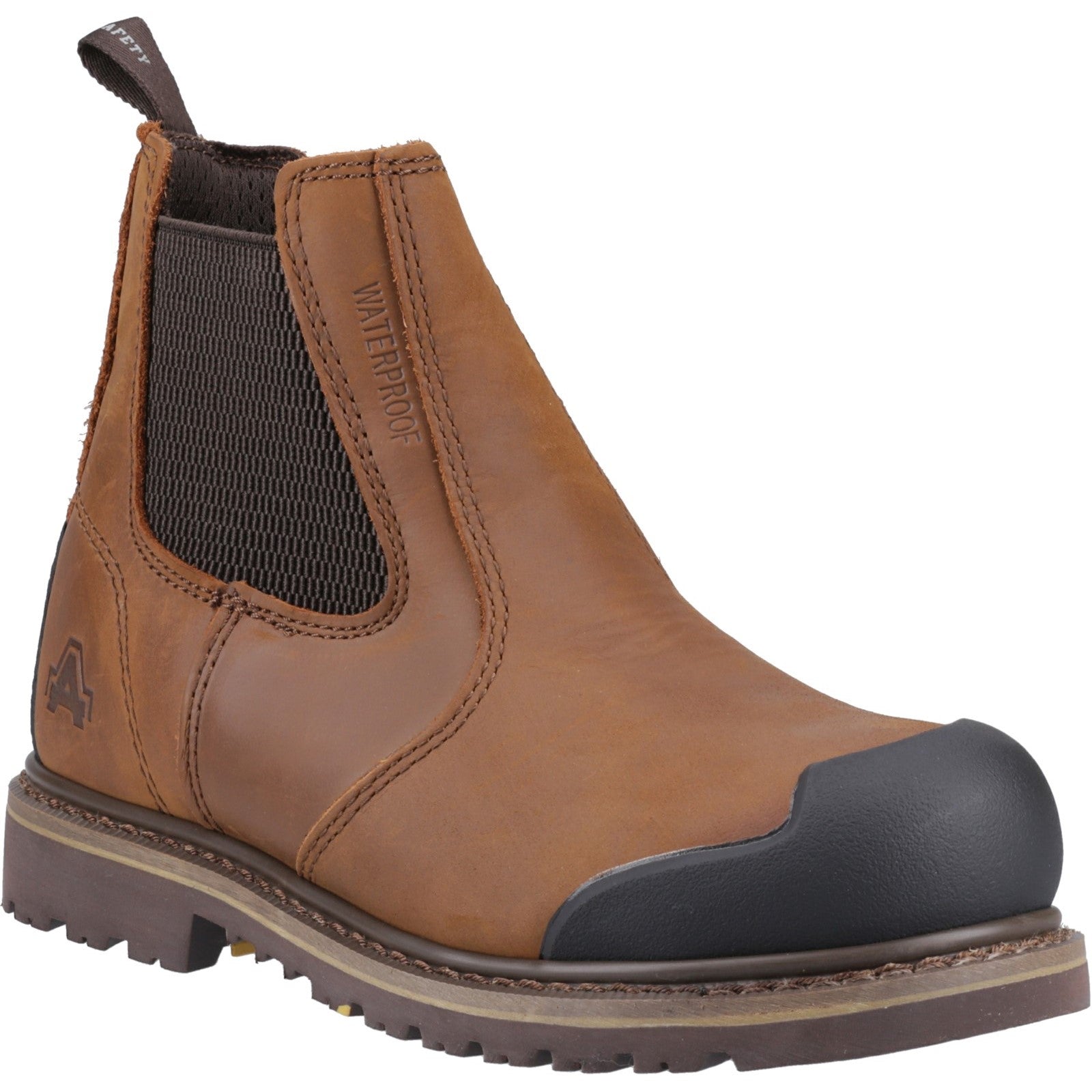 FS225 Goodyear Welted Waterproof Pull On Chelsea Safety Boot - Brown