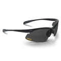 10-Base Curved Half-Frame Safety Eyewear - Black/Charcoal