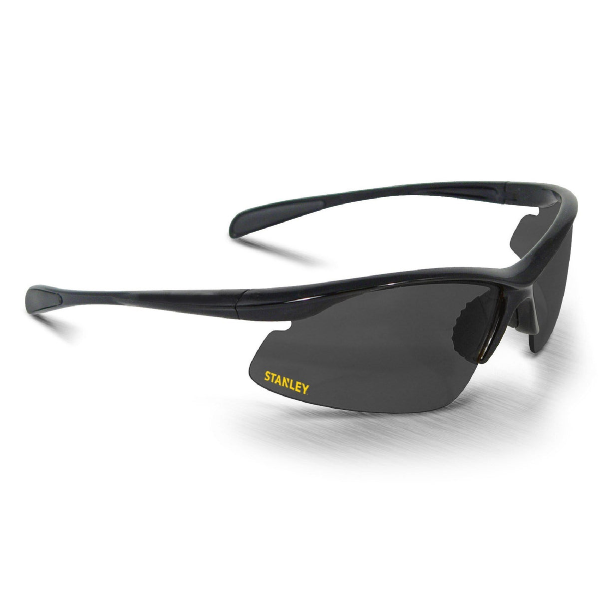 10-Base Curved Half-Frame Safety Eyewear - Black/Charcoal