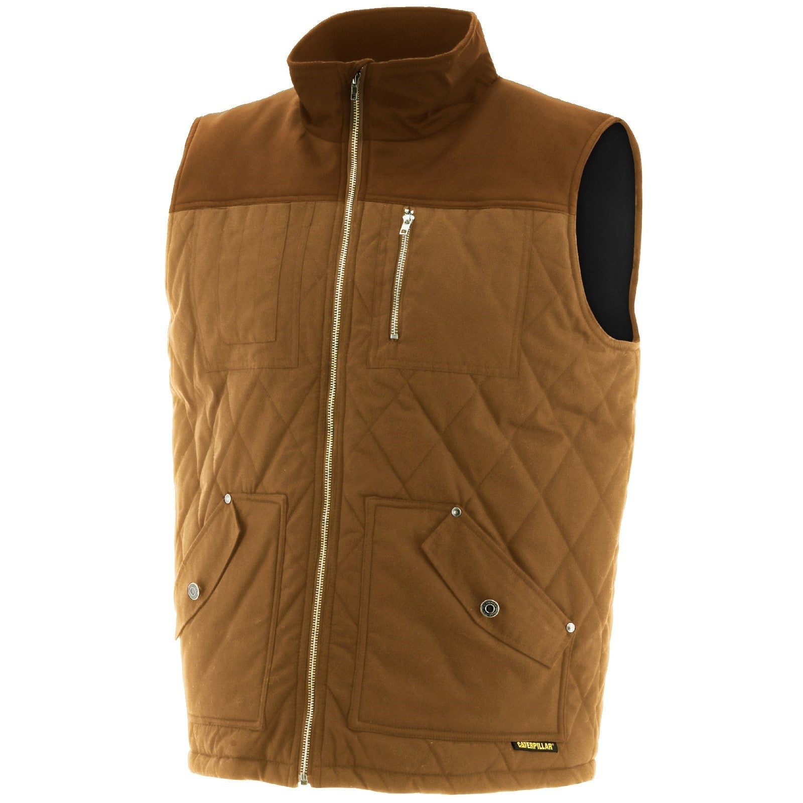 Waxed Cotton Vest - Bronze