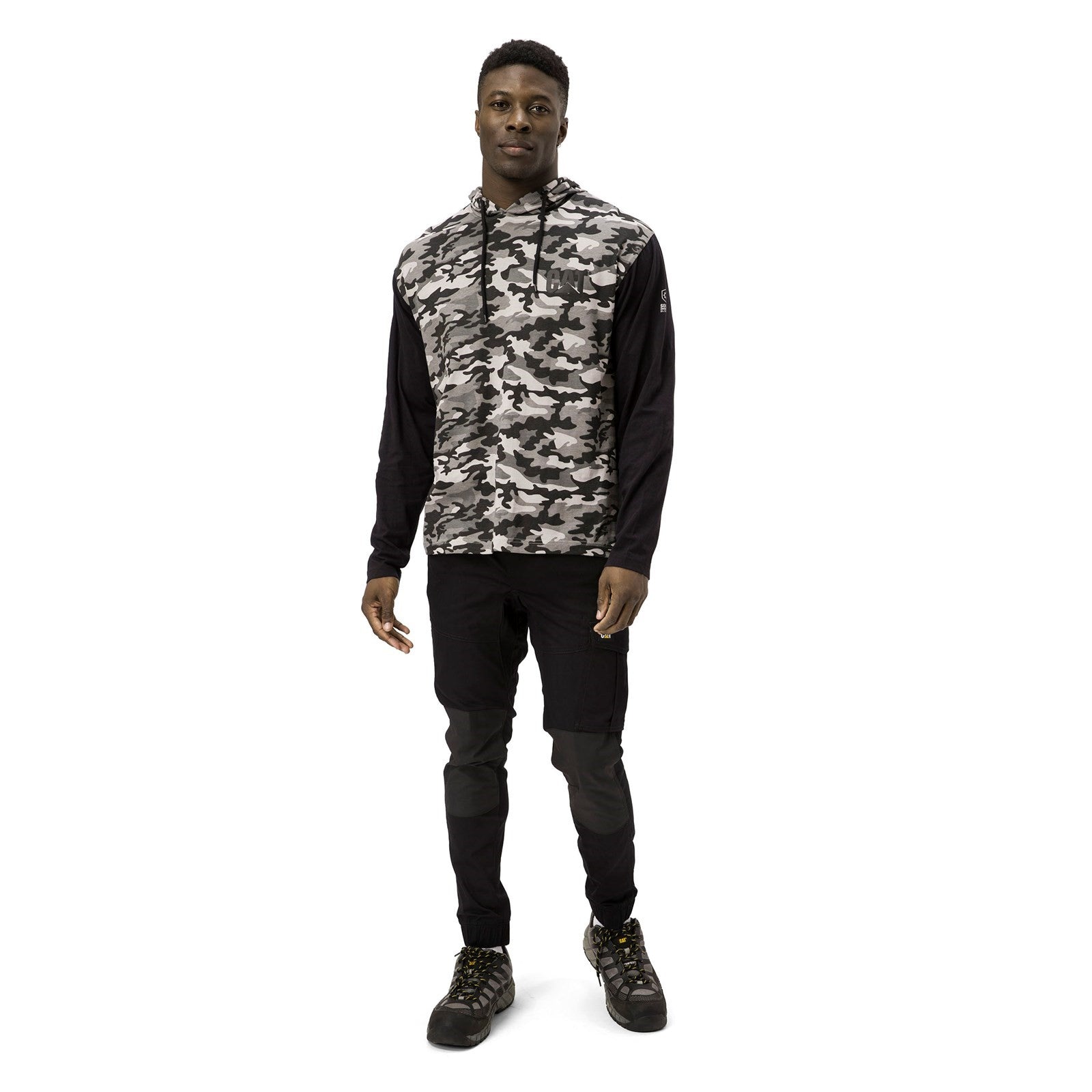 Hooded Long Sleeve Tee - Black