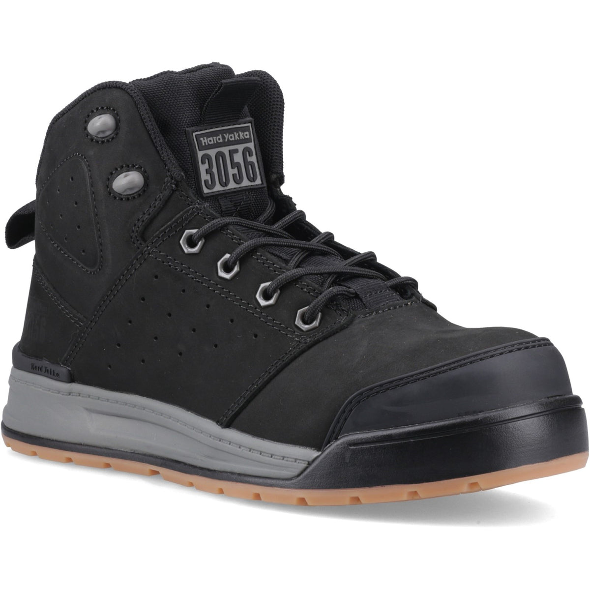 3056 Lace Zip Safety Boot - Black
