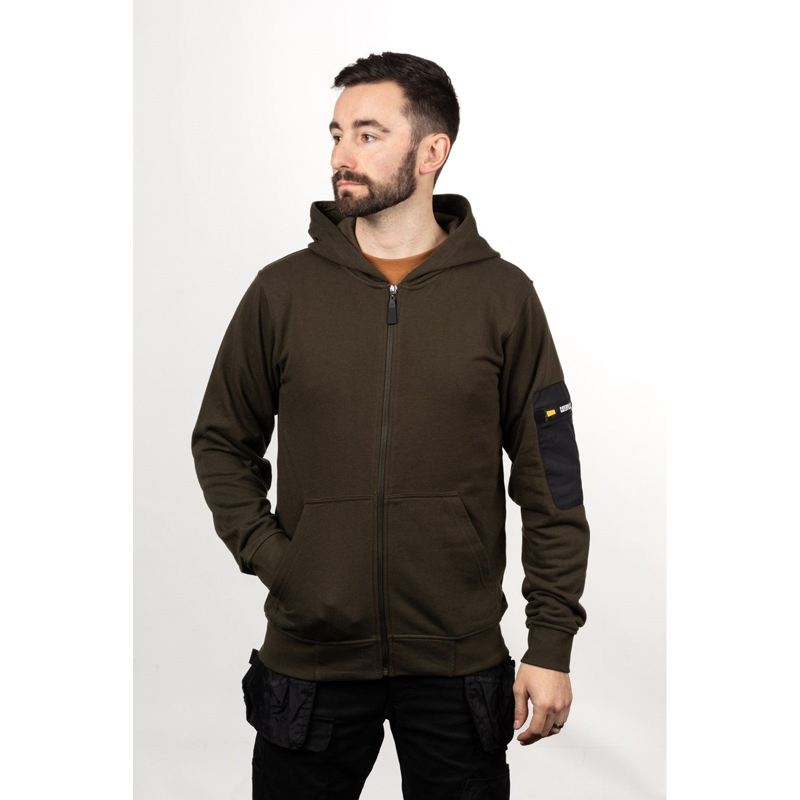 Loopback Full Zip Hoodie - Army Moss
