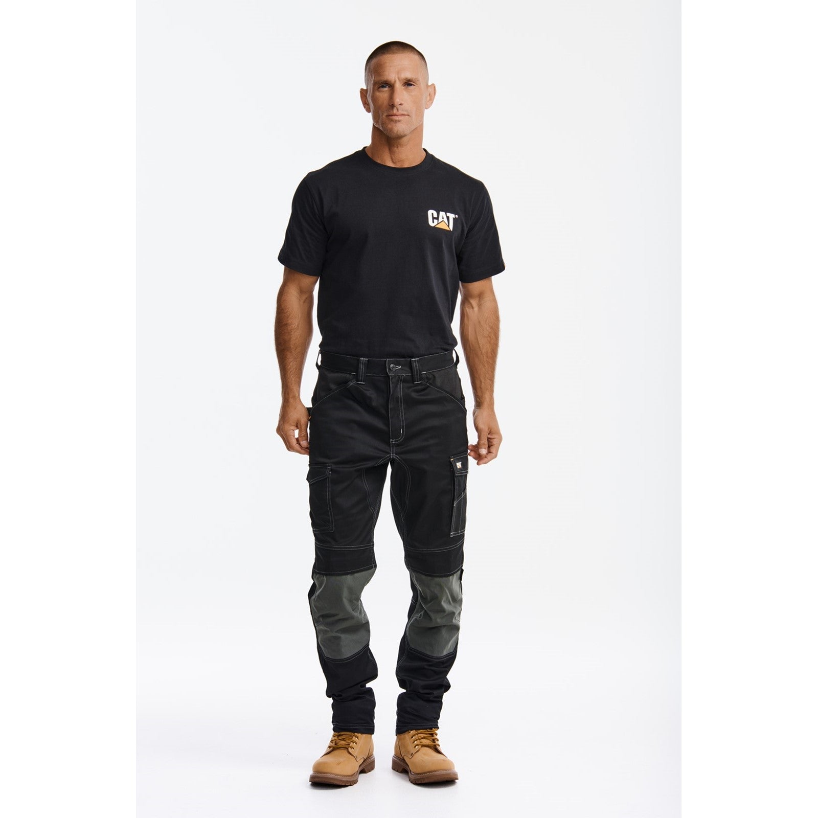 Essential Knee Pocket Stretch Holster Trouser - 30S-Black