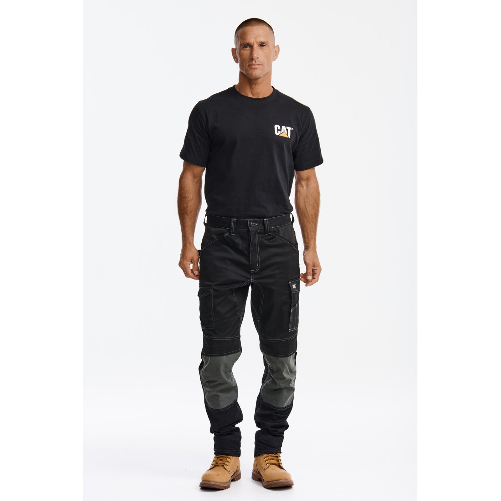 Essential Knee Pocket Stretch Holster Trouser - 30S-Black