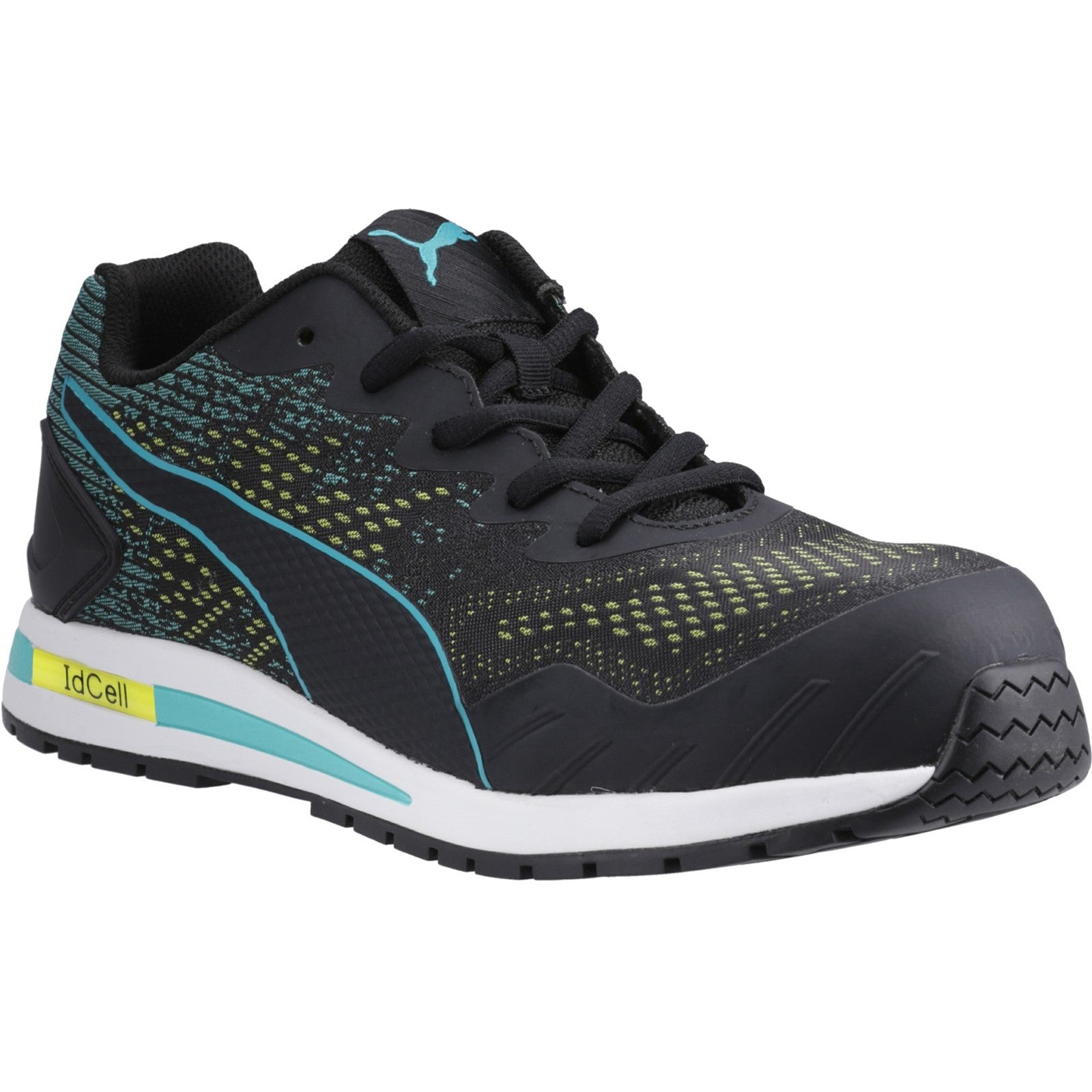 Vivid Green Heart Low Trainer - Black/Blue
