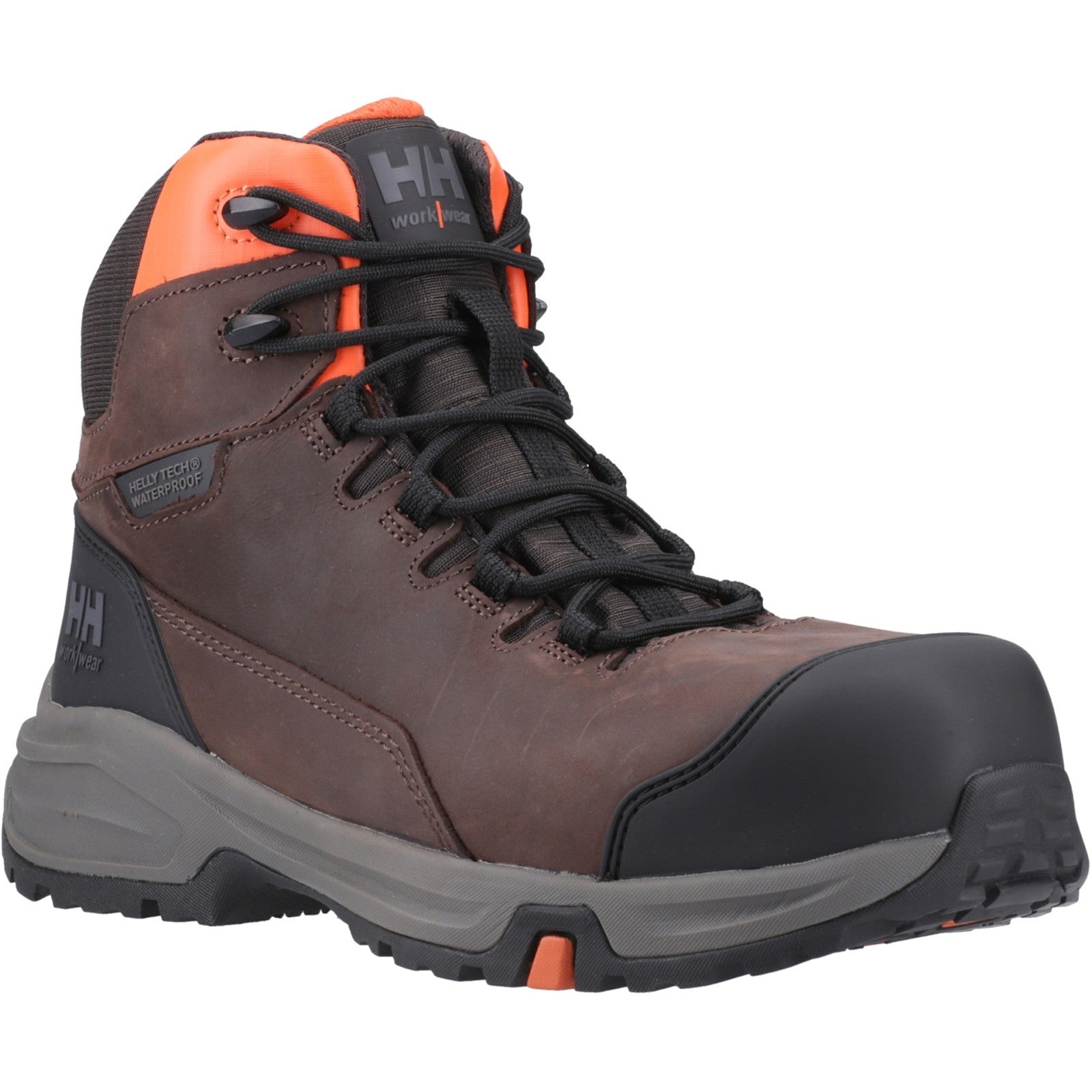 Manchester Ltr Mid Safety Boots - Brown