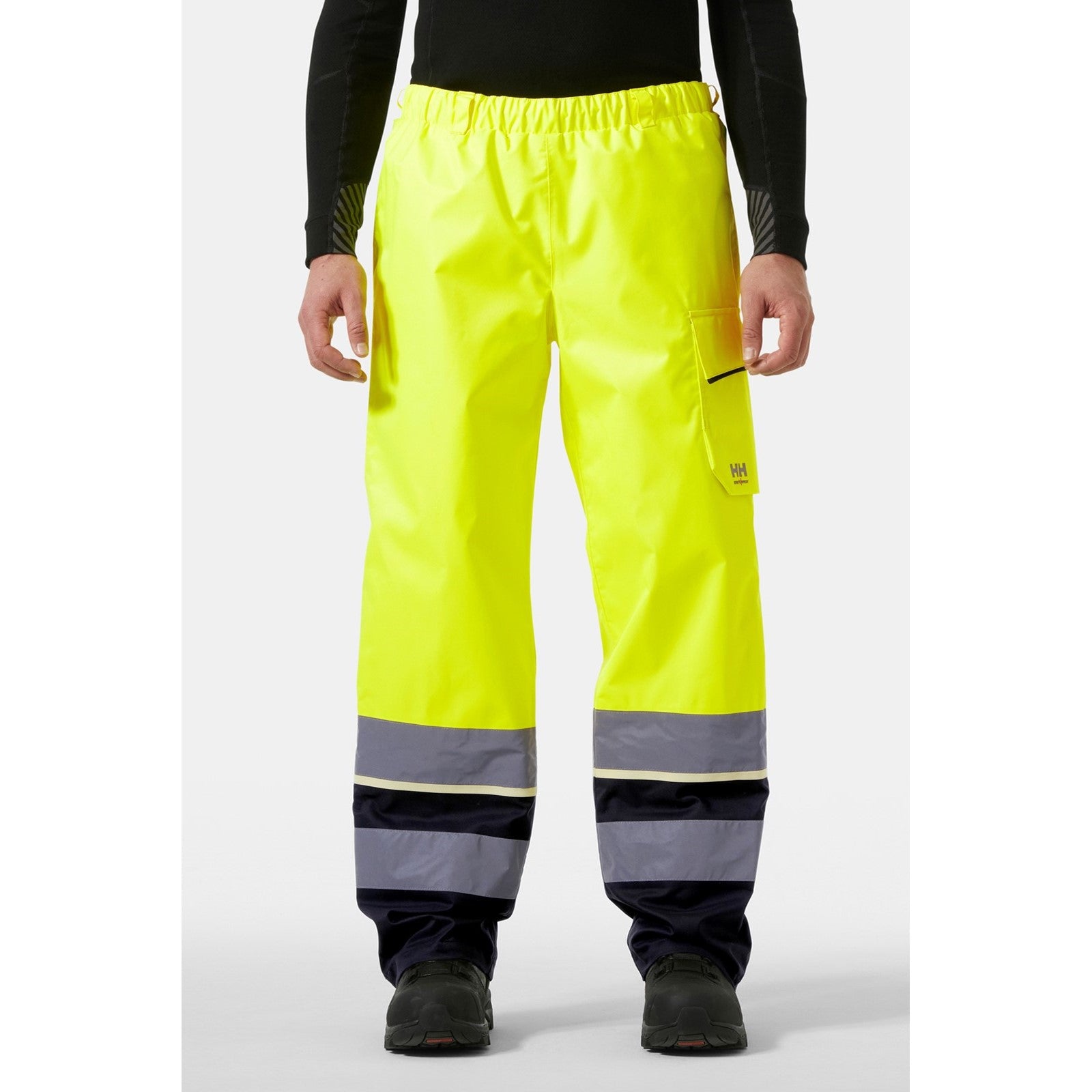 UC-ME Hi Vis Shell Trousers - Yellow/Ebony