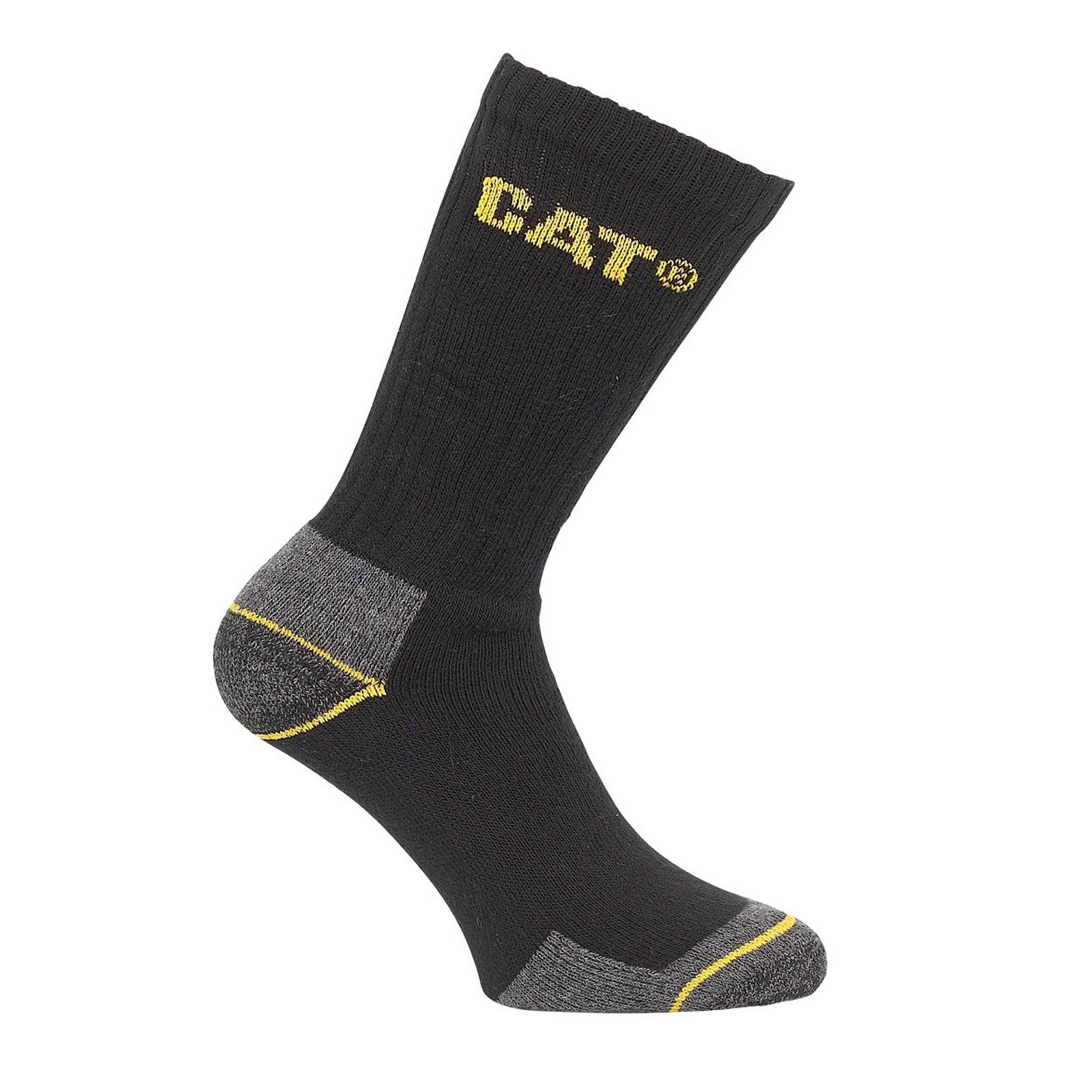 Crew Work Sock 3 Pair Pack - Black 11x14