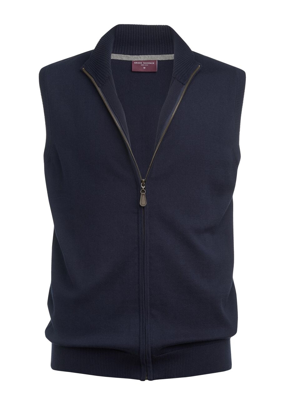 Brook Taverner Lincoln Knitted Zip Gilet Style 4372